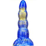 Dildo Fantasy Scopio – prémium kék-arany dildó 17 x 5 cm