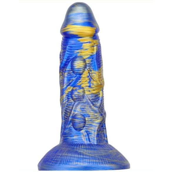 Dildo Fantasy Bulstrix – prémium kék-arany dildó 15cm