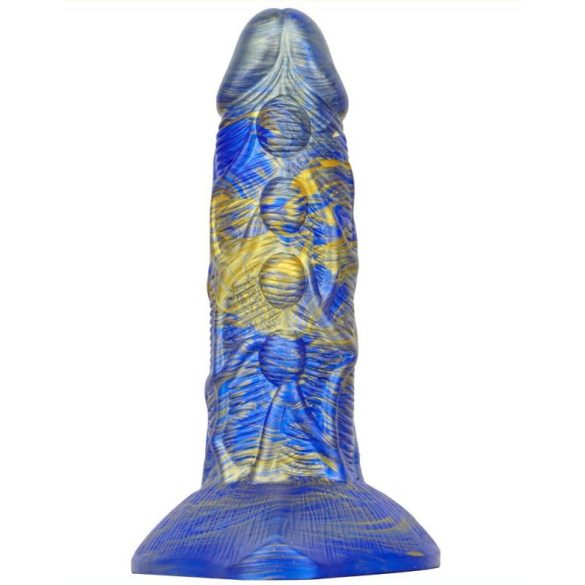 Dildo Fantasy Bulstrix – prémium kék-arany dildó 15cm