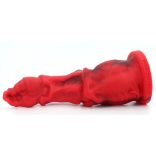 Sklirt Dildo – prémium vörös, 21 x 7 cm érzéki játék
