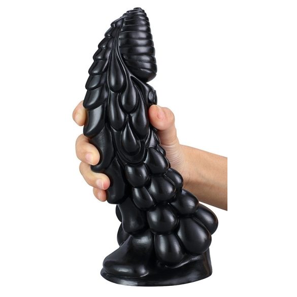 Phen Dildo S – prémium fekete szilikon 15 cm-es vibrátor