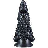 Phen Dildo S – prémium fekete szilikon 15 cm-es vibrátor
