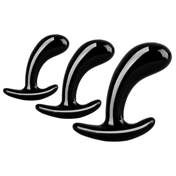 Három ívelt plug párna – 11 x 3,5 cm fekete