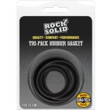 Prémium fekete gumi péniszgyűrű szett – 3 darabos