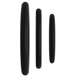 Prémium fekete gumi péniszgyűrű szett – 3 darabos