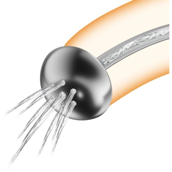 Jet Shower - vízálló anális dugó 20,5 cm, 7 mm átmérőjű