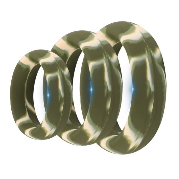 Silimix Vert Army – 3 db prémium péniszgyűrű