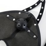 Fekete Gagown maszk – érzéki felnőtt kiegészítő