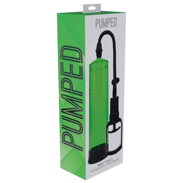 Basic Pump 2 – prémium intim pumpa, zöld 20 x 5.8 cm