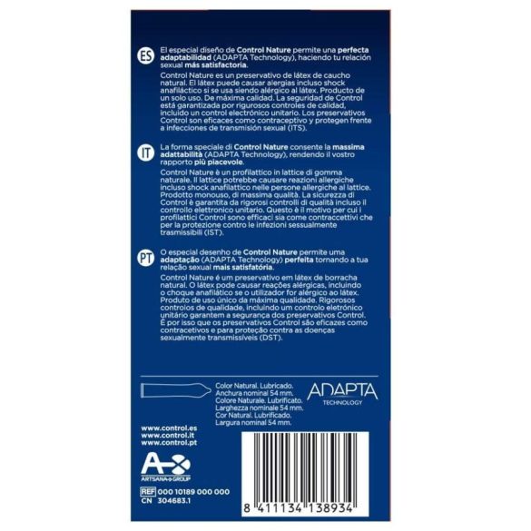 CONTROL Adapta Nature – prémium érzéki óvszer 24 db