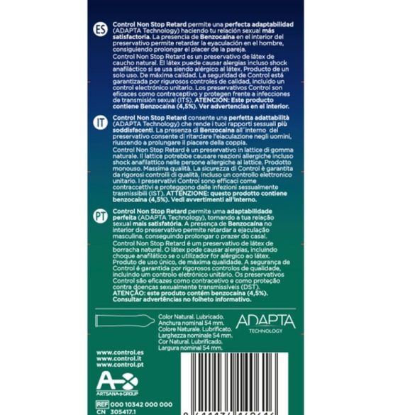 CONTROL - Magömlés késletető óvszer 12 db-os kiszerelés
