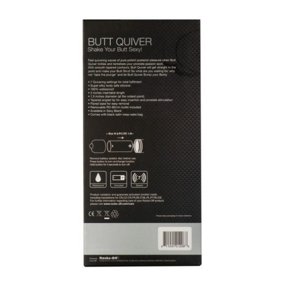 ROCKS-OFF Butt Quiver – 7 sebességes prosztataizgató