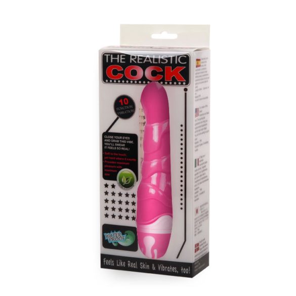 BAILE – élethű pénisz vibrátor, 21,8 cm rózsaszín