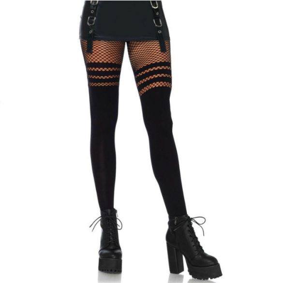 Leg Avenue - érzéki harisnyanadrág halcsíkos mintával