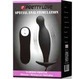 PRETTY LOVE – szilikon anális dugó 12 vibrációs móddal