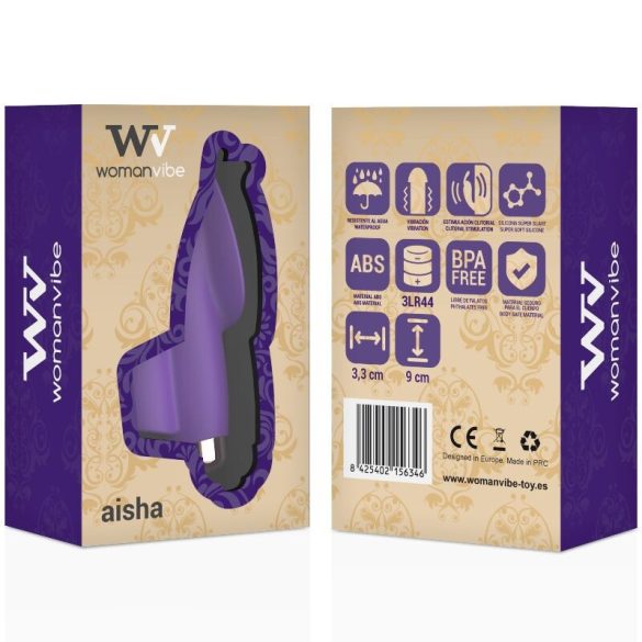 WOMANVIBE Aisha – szilikon ujjstimulátor prémium élményhez