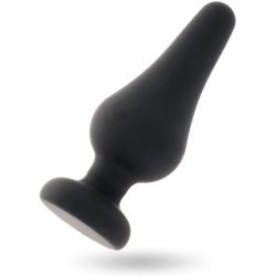 INTENSE – prémium anális dugó fekete szilikon, 13 cm