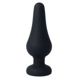 INTENSE – prémium anális dugó fekete szilikon, 13 cm