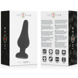 INTENSE – prémium anális dugó fekete szilikon, 13 cm