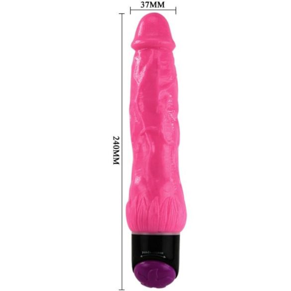 BAILE - élethű lila vibrátor, színes élvezet 24 cm