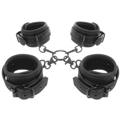   FETISH SUBMISSIVE – bőrkezes kézi-és bokakötöző szett