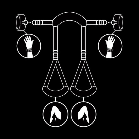 Fetish Submissive – nyitott lábú bilincs prémium neoprénnel