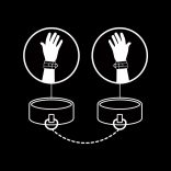 FETISH SUBMISSIVE – vegán bőr kézbilincs, puha béléssel