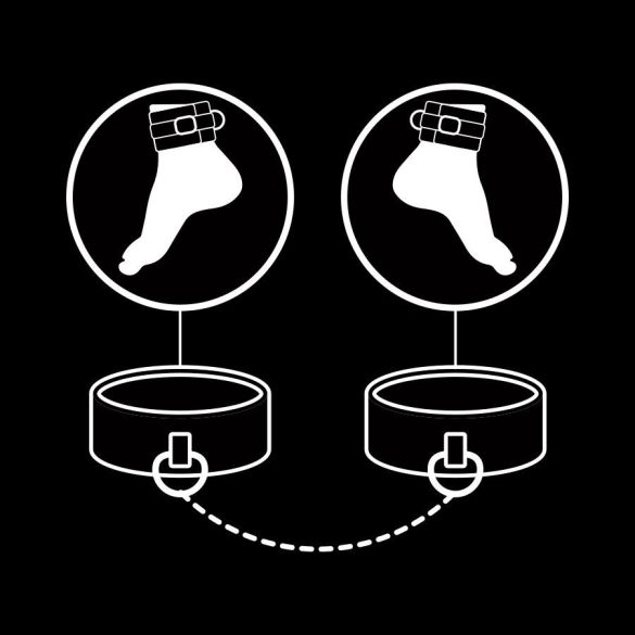 Fetish Submissive – vegán bőr boka bilincsek puha béléssel