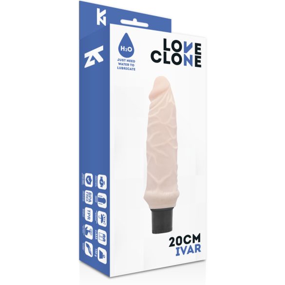 LOVECLONE IVAR – önkenő vibrátor 20 cm hosszú, 3.7 cm átmérőjű
