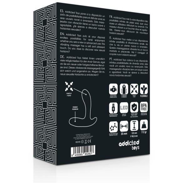 ADDICTED TOYS - vibráló análmasszírozó fekete
