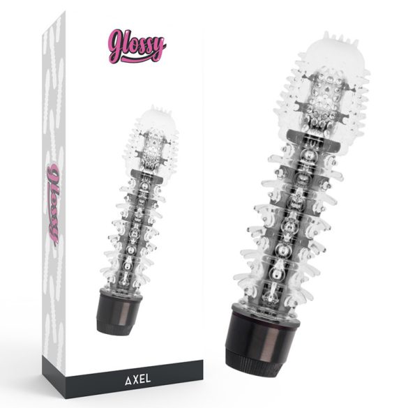 GLOSSY Axel Black – prémium fekete vibrátor