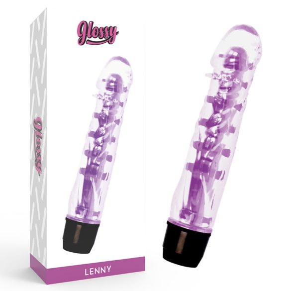 GLOSSY Lenny – prémium lila vibrátor érzéki élményekhez