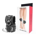 DARKNESS – állítható fekete bőr bokapántok