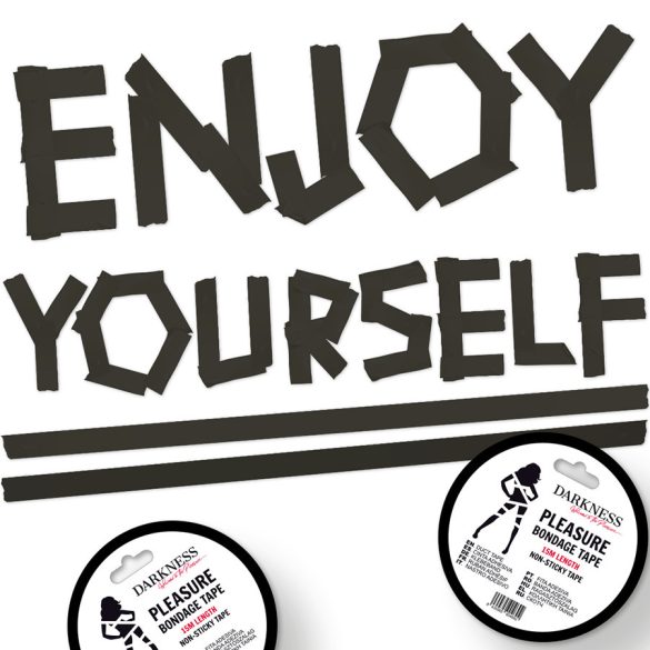 DARKNESS – nem tapadó fekete kötöző szalag 15M