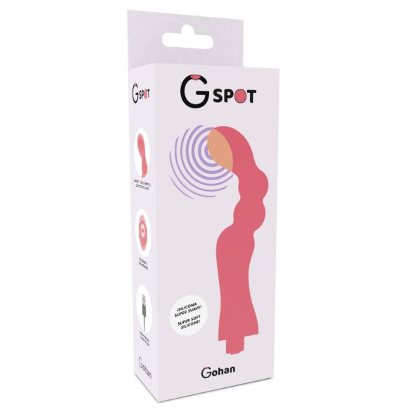 G-SPOT GoHah – prémium G-pontos vibrátor világos pirosban