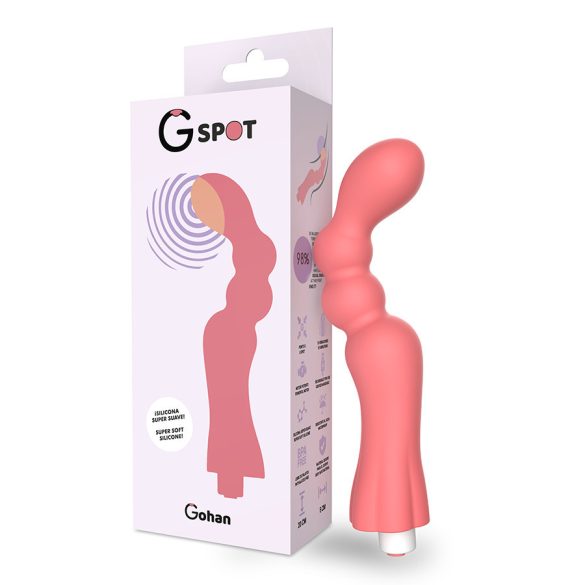G-SPOT GoHah – prémium G-pontos vibrátor világos pirosban