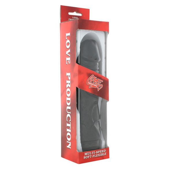 SEVEN CREATIONS – prémium fekete vibrátor 22 cm hosszú