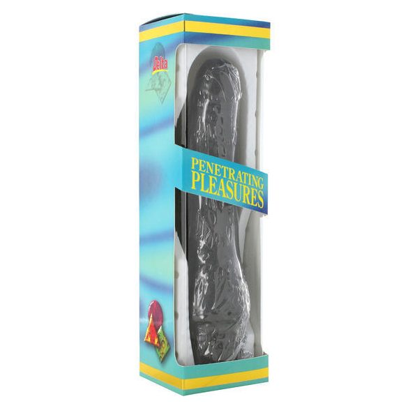 SEVEN CREATIONS – vinyl P-alakú vibrátor fekete 20 cm