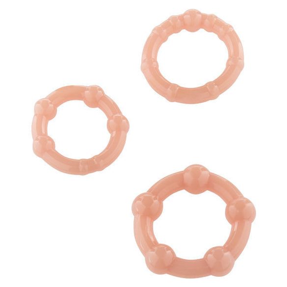 Seven Creations – három részes bőr péniszgyűrű szett