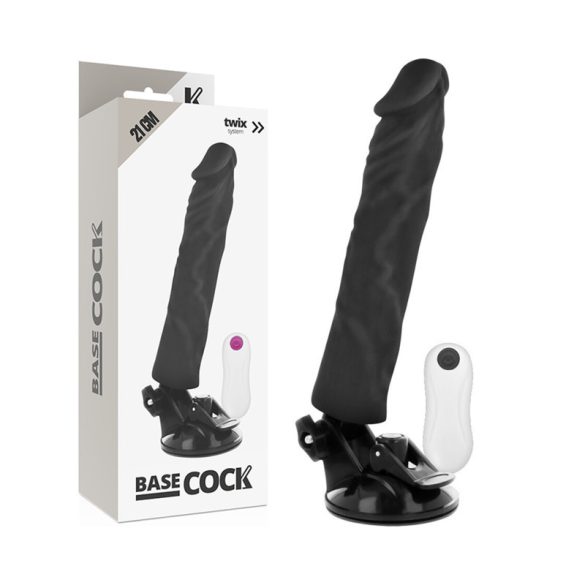 BASECOCK – realisztikus vibrátor távirányítóval, 21 cm