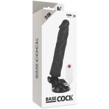 BASECOCK – realisztikus vibrátor távirányítóval, 21 cm