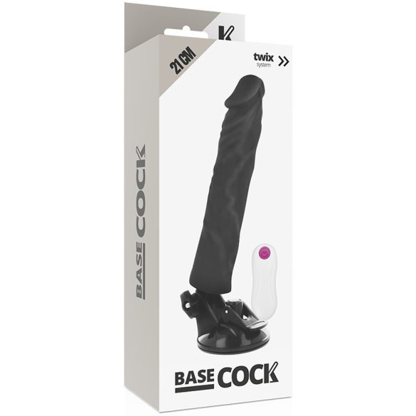 BASECOCK – realisztikus vibrátor távirányítóval, 21 cm