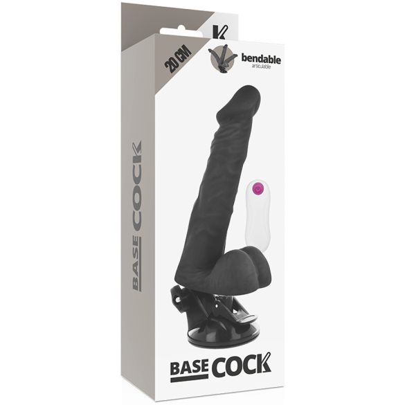 BASECOCK – élethű állítható távirányítós vibrátor 20 cm