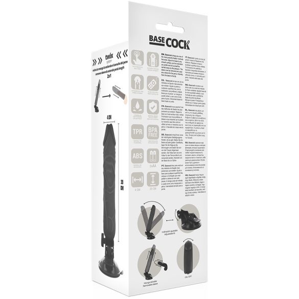BASECOCK – valósághű vibrátor távirányítóval, 20 cm