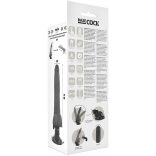 BASECOCK – valósághű fekete vibrátor távirányítóval 20 cm
