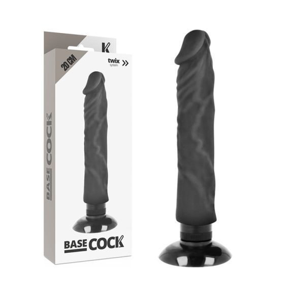 BASECOCK - élethű vibrátor 20 cm hosszú, 4 cm átmérőjű