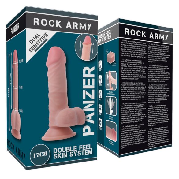 ROCKARMY – prémium dupla sűrűségű maszturbátor 17 cm