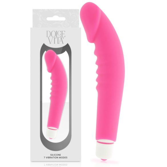 DOLCE VITA – élethű élvezet pink szilikon vibrátor