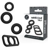 ADDICTED TOYS - prémium péniszgyűrű szett 4 darabos