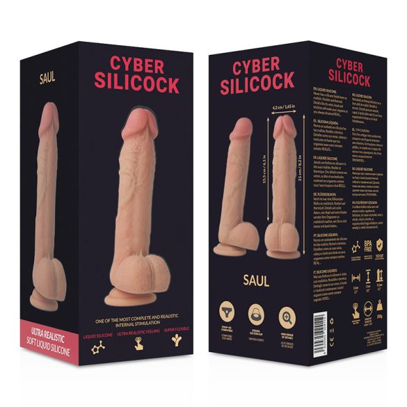 CYBER SILICOCK – ultra reális folyékony szilikon 21 cm-es dildó